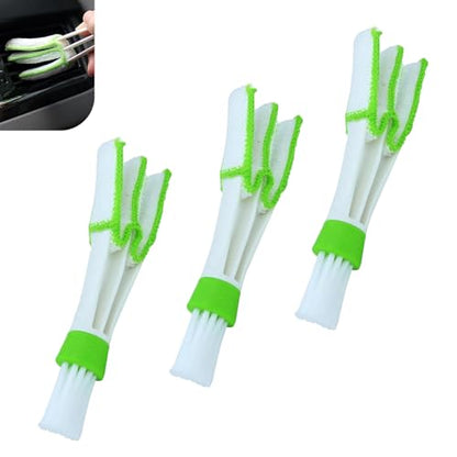 3 PCS Car Air Vent Cleaning Brushes, Multifunctional Automotive Interior Tool for AC Vent & Gap Dust Removal, Universal for Most Cars, SUVs, Trucks