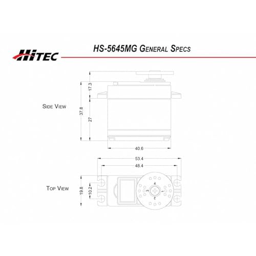 Hitec HS-5645MG Digital Servo - High Torque 168oz-in, Metal Gears, Programmable, for RC Car/Truck Steering & Throttle(1PCS)