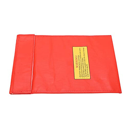 Lipo Battery Explosion Proof Bag, Fireproof Lithium Battery Safe Guard Bag, High Temperature Resistance for Charging & Storage (Red) - size: Red