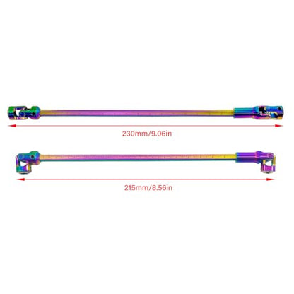 1/10 RC Crawler Cut-to-Length Drive Shaft Kit, Adjustable 68–229mm Stainless Steel RC Driveshaft Driveline with CNC Universal Joints and Mounting Screws, 2PCS (Rainbow) - color: Rainbow