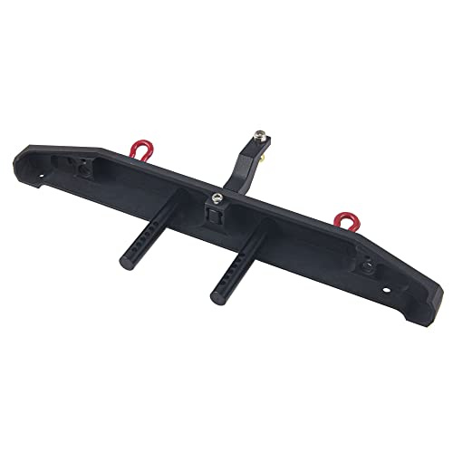 RC Rear Bumper with Lights Shackles Trailer Hitch Compatible with Traxxas TRX-4 Axial SCX10 90046 90047 SCX10 II 1/10 RC Crawler