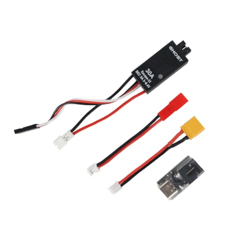 Ghost Brushless ESC ESCape32 30A Mini ESC 2-6S with 5A BEC 8.4V Electronic Speed Controller for RC Boat 1/18 1/24 Crawler Car Axial SCX24 TRX4M with ESCape32 WiFi-Link