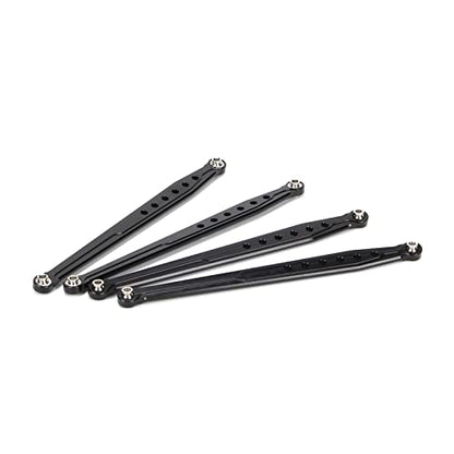 RCAWD Lower Suspension Links Set 4pcs for RedCat 1/10 Everest Gen7 Pro/Sport RC Crawler Links Rod Aluminum Linkage Rod Arm Set Upgrade Part Black - color: Black