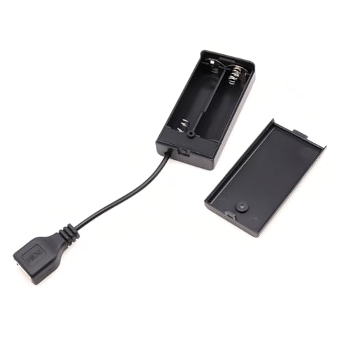 5Pcs AA Battery Holder 2 Cell with Cover/ON Off Switch/USB Female, 2xAA Battery Case for Technology Production Toy Models Accessory DIY - size: 2AA covered with USBFB