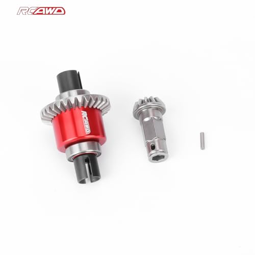 RCAWD NO Oil-Spill Rear Diff Set, 30T Main RC Differential 0.8Mod & 12T Input Gear, for ARRMA Typhon Granite Mojave Grom, 30KcSt Oil Filled Upgrade Parts Red - size: Rear 30T main diff & 12T input gear