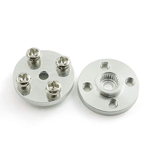 ZYAMY 5Set Universal Servo Horn Aluminum Alloy 25T Standard Silvery Servo Disc for Robot Mechanical Claw Rc Car Helicopter Mg945 Mg995 Mg996