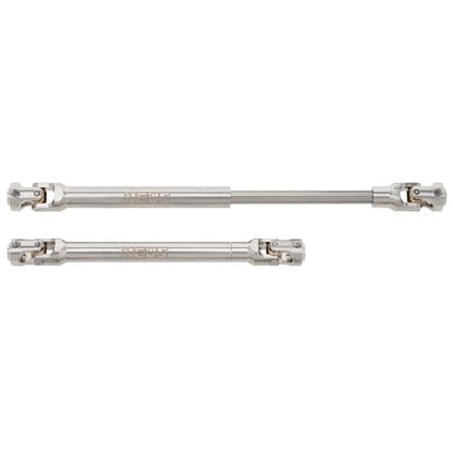 MEUS RACING 2pcs Universal Driveshaft for SCX10 SCX10 II Wraith TRX4 1/10 RC Crawler Upgrades Parts, 112-163mm - size: 112-163mm