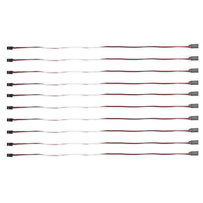 Servo Extension Cable 3 Pin Brass Core High Conductivity Flexible Durable Wire for RC Cars Drones Helicopters Aircraft 10PCS Set (500mm Male to Female) - size: 500mm male to female