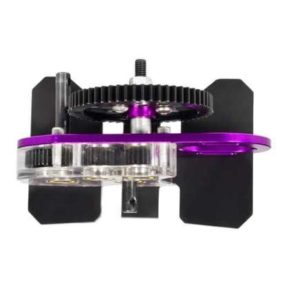 SCX10 LCG 2 Low Transmission 30% Overdrive Gearbox with Non-Slip Shell for 1/10 Axial SCX10 III II TRX4 RC Crawler Car Upgrade Parts (Purple) - color: Purple