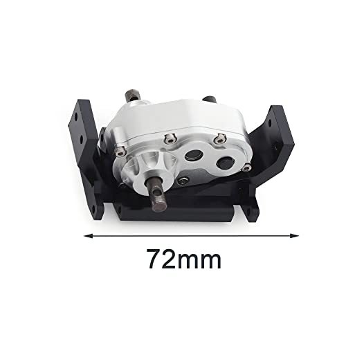 Metal D90 Single Speed Transmission Gearbox with Clockable Motor for 1/10 RC Crawler RC4WD Gelande II FJ40 G2 D110 DefenderTF2 (Transfer Case with Skid Plate) - color: Transfer Case With Skid Plate