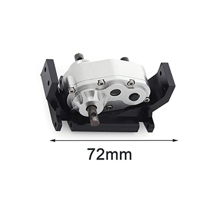 Metal D90 Single Speed Transmission Gearbox with Clockable Motor for 1/10 RC Crawler RC4WD Gelande II FJ40 G2 D110 DefenderTF2 (Transfer Case with Skid Plate) - color: Transfer Case With Skid Plate