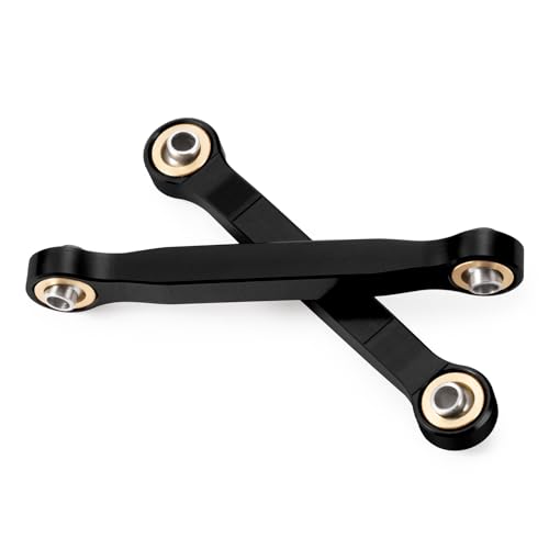 Aluminum Black Steering Links for Arrma 1/18 Granite GROM MEGA 380 | Brushed 4X4 Monster Truck ARA2102 RC Upgrade Parts - color: Black