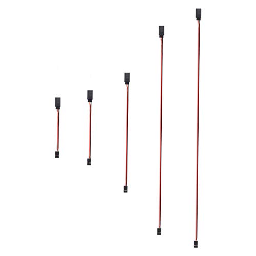 30 Pcs 3-Pin Extension Cable Cord Male to Female Lead Wire Connectors for Servo Extension Connection Control Board Remote Control Parts - 5 Sizes