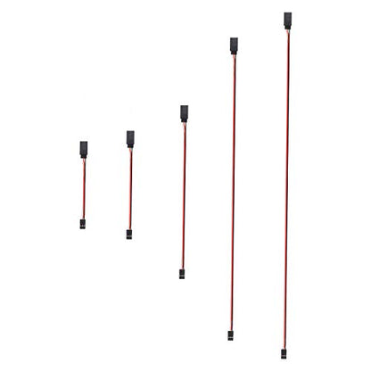 30 Pcs 3-Pin Extension Cable Cord Male to Female Lead Wire Connectors for Servo Extension Connection Control Board Remote Control Parts - 5 Sizes