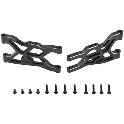 Metal Front & Rear Suspension Arms Set Upgrades Parts Compatible with Arrma 1/8 Infraction 4X4 MEGA/Vendetta 4X4 3S BLX RC Car (Black) - color: Black