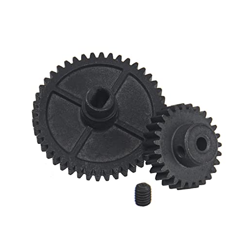 Share Goo Metal 44T Diff Gear Reduction Gear & 27T Motor Gear Pinion Gears Set & RC Steering Knuckle Kit Hub Carrier C Hub Carriers Rear Axle Carrier