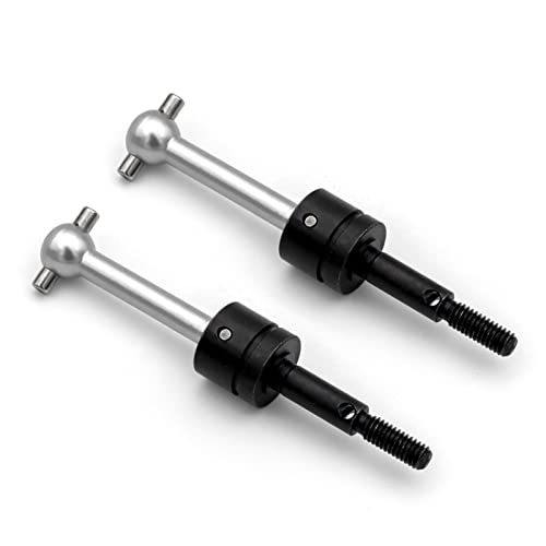 GoolRC 4PSC RC Drive Shaft, Tamiya Upgrades Drive Shaft Metal Universal CVD Drive Shaft Dogbone Joint Replacement for Tamiya TT01 TT02 1/10 Remote Control Car - color: Silver