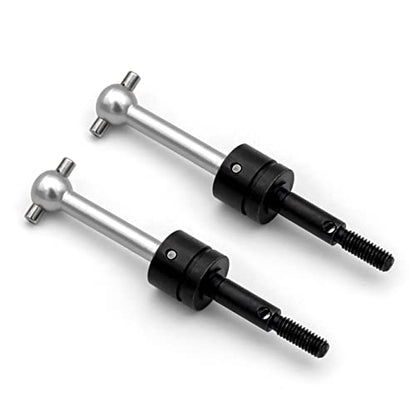 GoolRC 4PSC RC Drive Shaft, Tamiya Upgrades Drive Shaft Metal Universal CVD Drive Shaft Dogbone Joint Replacement for Tamiya TT01 TT02 1/10 Remote Control Car - color: Silver