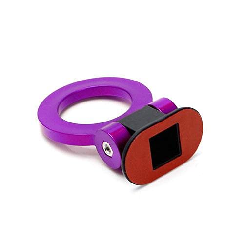 x xotic tech JDM Track Racing Style Bumper Trailer Tow Hook Ring Decoration Sticker Universal Fit All Car Truck SUV, Purple - color: Purple