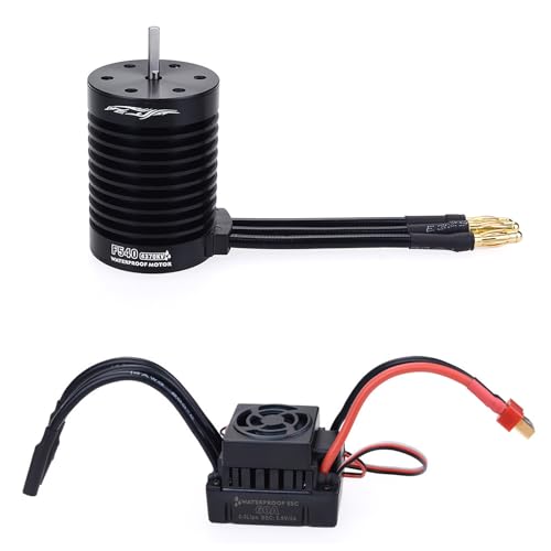 Aluminum Waterproof Brushless Motor F540 4370KV w/60A ESC Combo Set Upgrade Parts for 1/10 1/12 RC Car