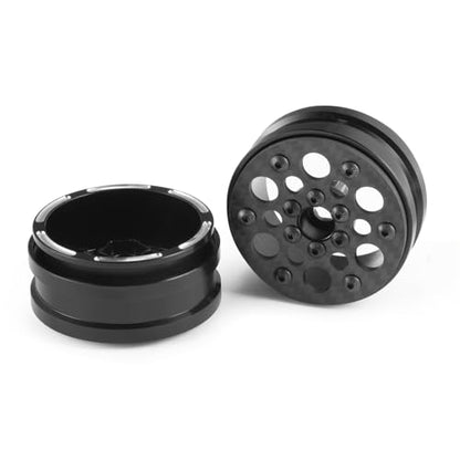 Beadlock Wheel Rims 4PCS 1.9" Upgraded Carbon Fiber Aluminum Wheel Hub Compatible with 1/10 RC Crawler Gen8 TRX-4 Axial VS4-10 Capra SCX10 RC Car Accessories (Patten E) - color: Patten E