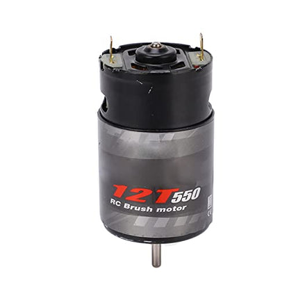 550 Brushed Motor 320A ESC, 320A Two Way Brushed ESC Brushed Motor with ESC for RC Car Crawler (12T) - style: 12T