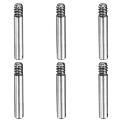 MECCANIXITY 6 Pcs M4 x 20mm Slotted Cylindrical Pins, 304 Stainless Steel Dowel External Thread Locating Parallel Pins Shelf Support Peg Pin for Furniture Installation, DIY Project - size: M4 x 20mm