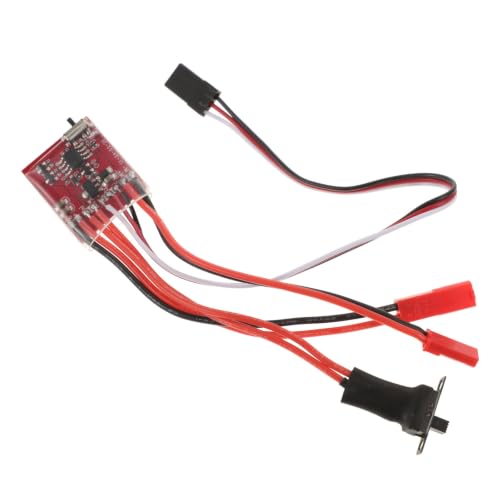 Uonlytech Dual Way Brushed Motor Speed Controller with Brake 30a for Rc Car and Vessel, Compact Design Waterproof Abs Casing Suitable for Marine Use in Different Water Environments