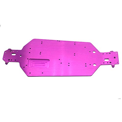 04001 CNC Aluminum Chassis Plate Upgrade Parts Replacement for Redcat HSP 94111 94107 94118 1/10 RC Monster Truck Off Road Buggy (Purple)