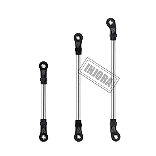INJORA Stainless Steel Link Rod Linkage Plastic Rod End Set for RC Tracked TRX-6 Crawler Car G63 - size: For TRX6 G63