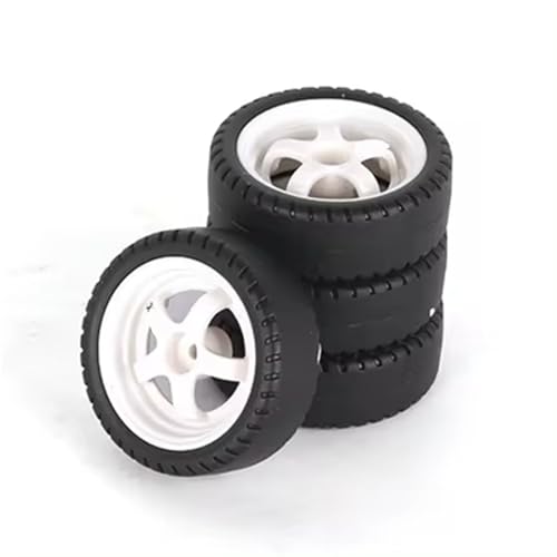 RC Car Upgrade Parts for LDRC AE86 A86 LD1801 LD1802 LD1803 LD1804 A01 A02 1/18 rc Car Upgrade Parts 4pcs 33mm RC Hard Drift Tire Wheel(White) - color: White