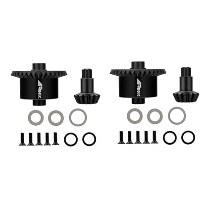 2PCS Diff Differential Case Cover 37t & 13t Gear Compatible with Arrma 1/10 Senton Big Rock Granite 3S BLX Diff Cover Outcast Kraton 4S 1/8 Typhon 3S Mojave Infraction Series Upgrades Part Black - color: Black