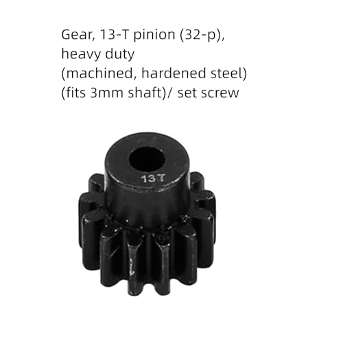 2pcs 3943X Hardened Steel 13-Tooth Pinion Gear (32 Pitch) for Traxxas Slash Rrustler Stampede Raptor 4x4 VXL TRX-4 TRX-6 Hop Ups Upgrade Parts