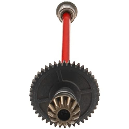 Metal Center Drive Shaft RC Car Central Transmission Shaft w/ 27T Motor Gear Upgrade Part Compatible with Wltoys 144001 1/14 RC Car Buggy (Red) - color: Red