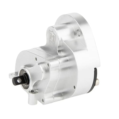 MEUS Racing SCX24 Transmission Aluminum Complete Gearbox for 1/24 Axial SCX24 RC Crawler (Brushless, Silver)
