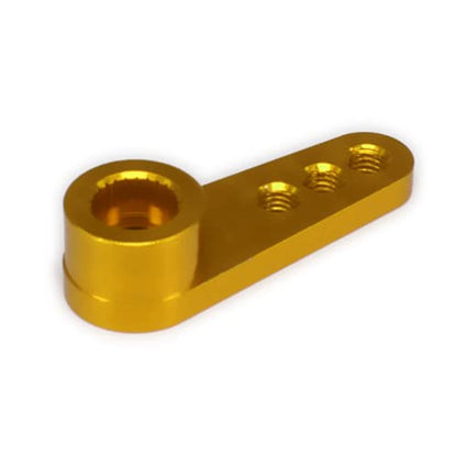 Aluminum 25T Steering Servo Horn Arm,RC Steering Servo Arm Horn for RC 1:8 1:10 Model Car/Boat Futaba HSP HPI Wltoys Himoto Redcat Axial 3 pcs/Set（Yellow） - color: Yellow