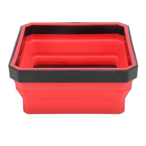 Semme Portable Magnetic Parts Tool Tray Silicone for Screws Bolts Nuts Washers and Collapsible in Red (Red) - color: Red