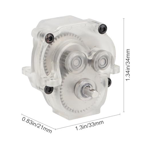 Acrylic Transparent Complete Transmission with 40.3:1 Stainless Steel 40.3:1 Low Range Underdrive Gears Reduction for 1/18 RC Crawler TRX4M Upgrades Parts