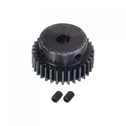 uxcell 1Mod 32T Pinion Gear 6mm Bore Hardened Steel Motor Rack Spur Gear with Step for RC Car Truck Buggy Gear Drive