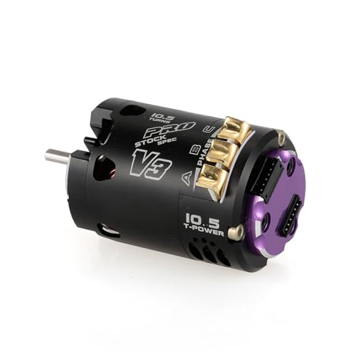 HUIOP 540 10.5T Brushless Motor, Rocket V3 540 10.5T Sensored Brushless SPEC Motor Black for 1/10 RC Racing Car Truck