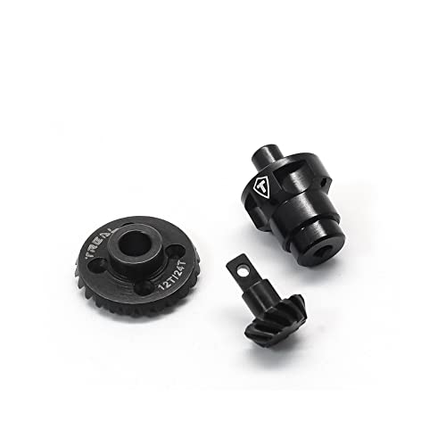 TREAL Harden Steel Axle Ring & Pinion Gears Set 12T/24T for FCX24 Smasher Power Wagon (Axle Gears with Spool Locker) - style: Axle Gears with Spool Locker