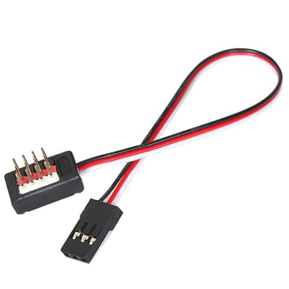 2pcs JR Style Servo Connector Cable 1 Male to 4 Female Y Harness Leads Splitter Lead Wire 3 Pin JR Plug 4-in-1 for RC Cars Airplane Helicopter Drone Receiver Fan Extender Wire ﻿ (2pcs)