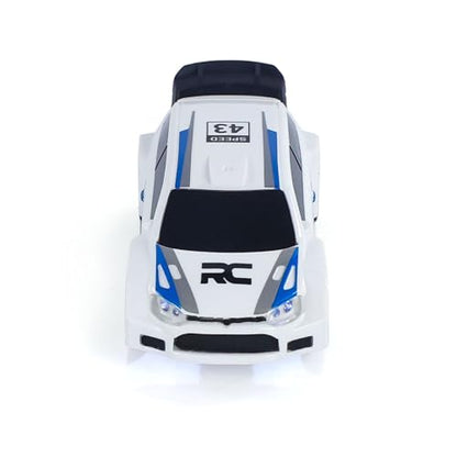TOUCAN RC HOBBY 2.4G 1/43 High Speed Radio Controlled Racing Car RC Drift Vehicle 4WD RTR Mini Model Radio Battery for Gifts - color: White Blue