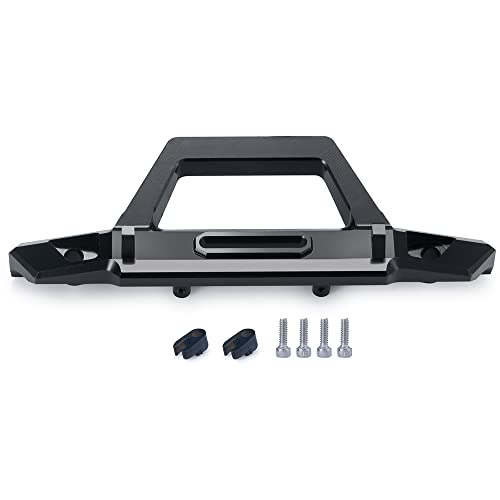 RCLIONS Aluminum Alloy Front Bumper and Rear Bumper with LED Taillight for Axial SCX24 AXI00002 JLU CRC 1/24th RC Crawler Truck Car Upgrades