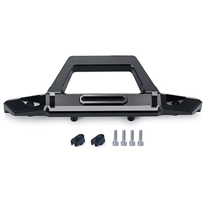 RCLIONS Aluminum Alloy Front Bumper and Rear Bumper with LED Taillight for Axial SCX24 AXI00002 JLU CRC 1/24th RC Crawler Truck Car Upgrades