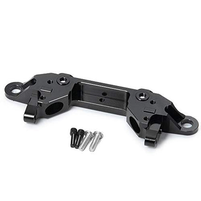 Metal Front Plate Bumper Mount for AXIAL SCX10-III AXI03007 1/10 RC Crawler Car (Black) (Rear) - style: Rear