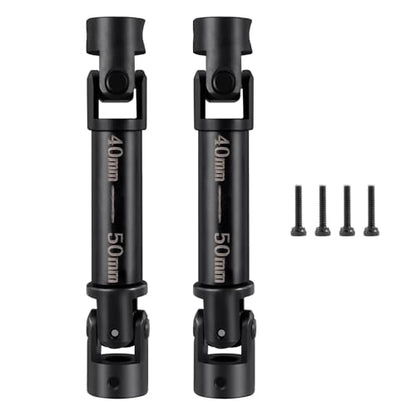 RCHUBAM 2PCS 40-50mm Center Drive Shaft for 1/24 FMS FCX24 | Adjustable 1144-Steel RC Hex‑Type Drive Shaft,RC Crawler Upgrade Parts,1 Pairs
