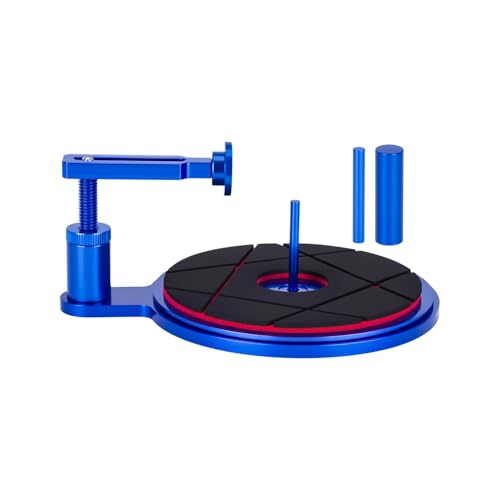 RC Aluminum Tire Adhesive Fixture (Blue) | Suitable for 1/10/8 Ratio off-road Drift Vehicles and Below 40mm RC Tires，Adjustable - color: Blue