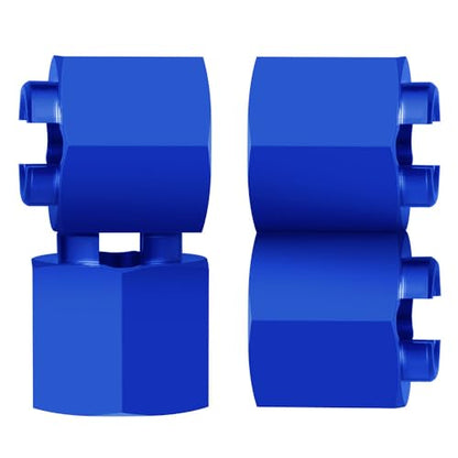 4PCS/Set Aluminum RC Car Wheel Hubs Adapters for Redcat Ascent 1/18th RC Crawler Car Upgrades (Blue) - color: Blue