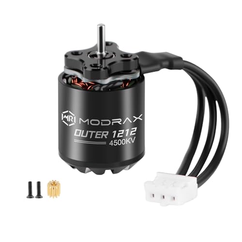 1212 4500KV Outrunner Brushless Motor with 11T Pinion Gear for SCX30 | Fits 2S Batteries, Efficient Cooling, Works with 25A–40A brushless ESC (Except for Stock SCX30 ESC & Receiver)